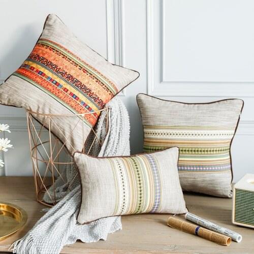 Bohemian sofa geometric cushion cover 45x45/60x60/70x70cm Square pillow case sofa decorative office large backrest pillow cover