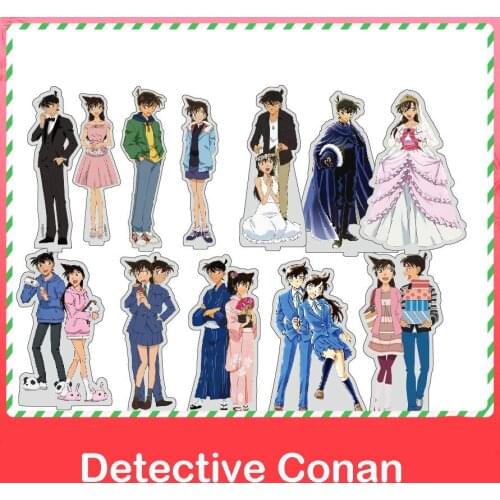 Anime Detective conan Case Closed Mouri Ran Kudou Shinichi Acrylic Wedding Theme Stand Figure Model Desktop Decor Toy Cosplay