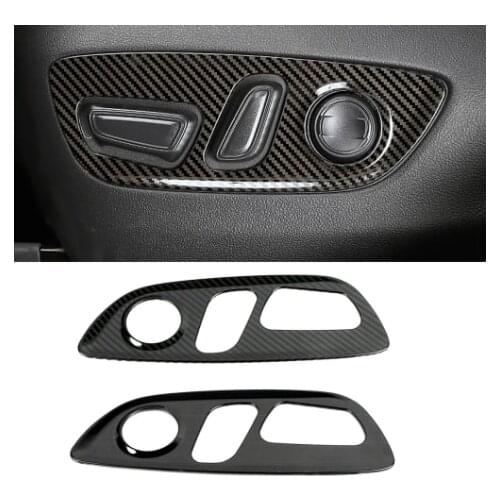 For Toyota Rav 4 Rav4 2019-2021 Seat Adjustment Button Panel Trim Stainless Steel Carbon Fiber Color Interior Accessory