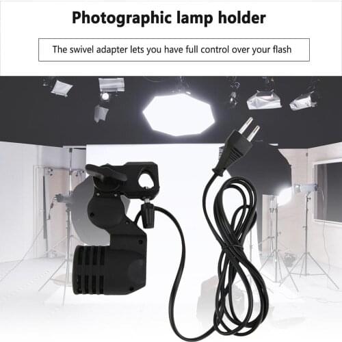 E27 Single Head Bulb Holder E27 Socket Flash Umbrella Bracket Photo Lighting Bulb Holder For Photography Studio Accessories