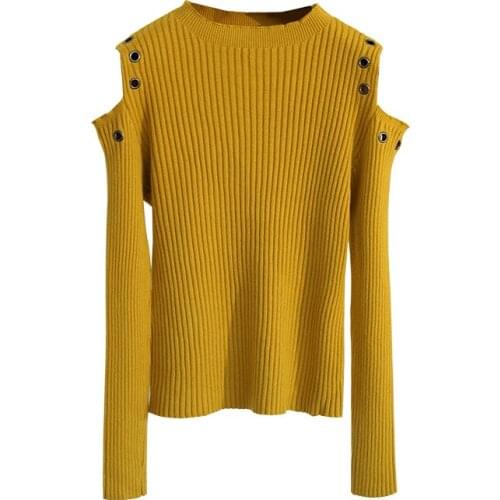 Женские пуловеры с открытыми плечами ECTIC China At AliExpress