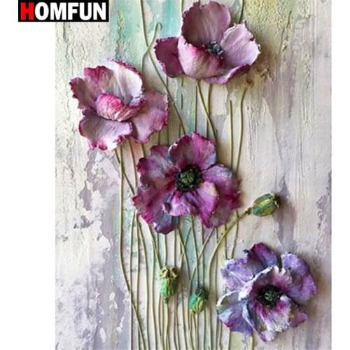 HOMFUN Full Square/Round Drill 5D DIY Diamond Painting "Bouquet theme" Cross Stitch 5D Home Decor A09100