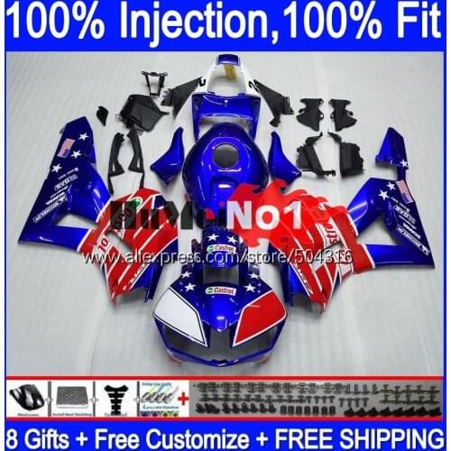 Injection For HONDA CBR600RR CBR 600RR 600 RR 2013 2014 2015 2016 2017 108MC.4 CBR600 RR F5 13 14 15 16 17 Fairing blue red hot