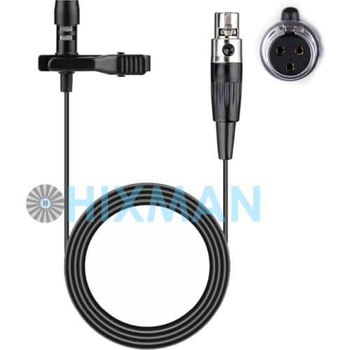 HIXMAN Pro LM1-AK UniDirectiona Lavalier Lapel Tie clips lav Condenser Microphone For AKG SAMSON Audix Wireless System