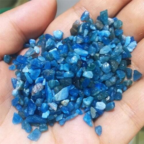 100G Beautiful natural blue apatite crystal tumbling crystal healing specimen gem mineral home desktop aquarium decoration