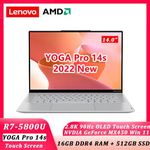 Lenovo laptop YOGA 14S 2021 NEW AMD Ryzen 7 5800H/4800H 16G RAM 512GB/1TB SSD notebook Computer High resolution Ultraslim laptop