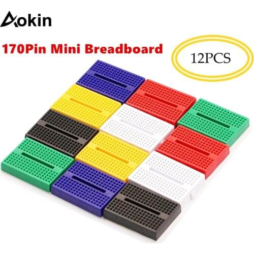 170 Points Mini Small solderless breadboard for Arduino Proto Shield Mix Color