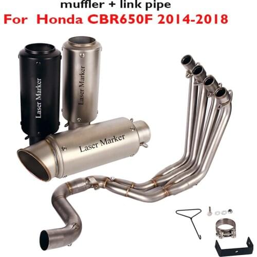Motorcycle Exhaust System Header Connect Link Tube Escape Muffler Silencer for Honda CBR650F 2014-2018