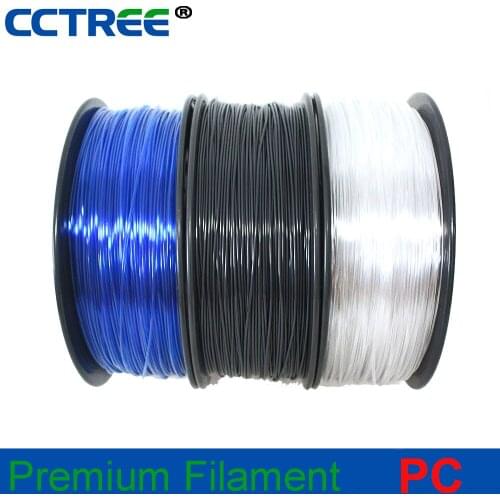 CCTREE 3D Printer PC filament 1.75mm with CE Certificate 1kg Net Weight Free Shipping