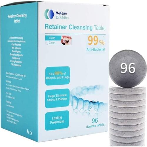 Retainer and Denture Cleaning Tablets Removes Bacteria Bad Odors Discoloration Stains Plaque Complete Clean 90 120