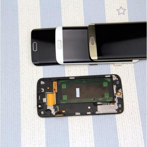 New For Samsung Galaxy S6 Edge LCD G925 G925F SM-G925F Display Touch Screen Digitizer Assembly with frame For SAMSUNG S6 Edge LC