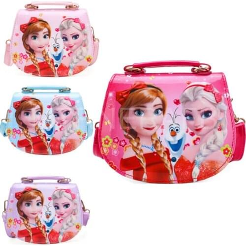 New Disney pu portable handbags childrens bag fashion Messenger bag cartoon shoulder bag frozen handbags