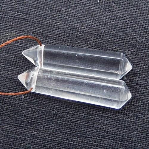 Charms Women Jewelry Gift Gem Customized,White Quartz Gemstone Earrings Beads 18x11x4mm,2.3g