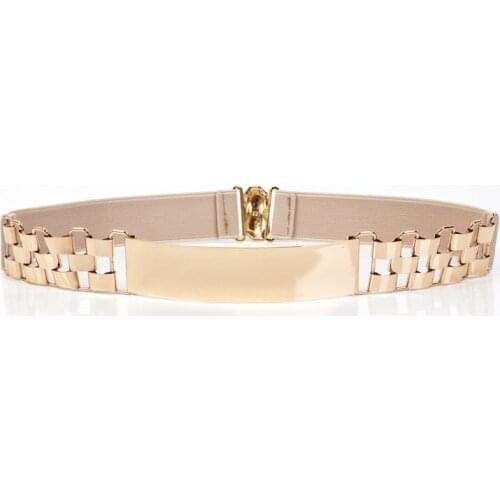 Fashion Luxury Gold Belt Womens Accessories Womens Belt Metallic Sequin Skirt Elastic Golden Dress Girdle PD07