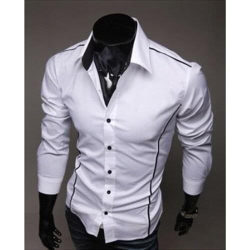 Man Long Sleeve Shirts Casual Silk Satin Chemise Printed Business Formal Shirts Regular Fit Men Fashion Clothes Spring Autumn