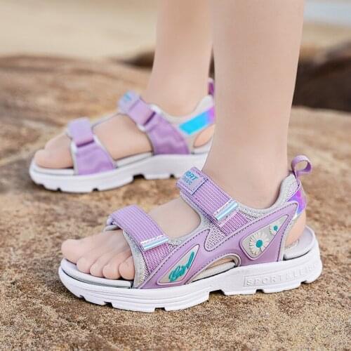 New Summer Children Sandals Beach Girls Sandals Kids Shoes Closed Toe Sports Cartoons Breathable Outdoor Girl Sandals