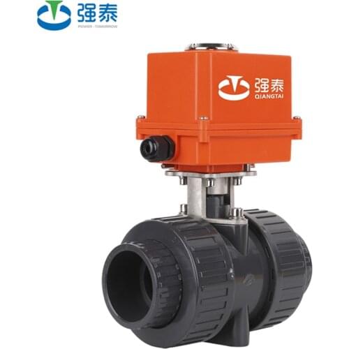 Mini electric actuator pvc ball valve/pvc electric control valve