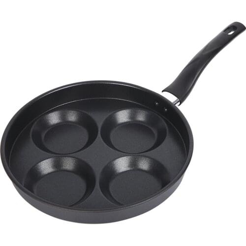 Four-hole Frying Pot Pan Thickened Omelet Pan Non-stick Egg Pancake Steak Pan Cooking Egg Ham Pans Breakfast Maker Cookware