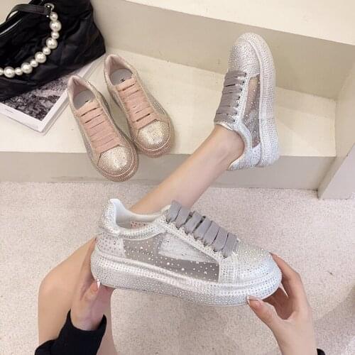 Explosive Thick-Soled Casual Sports Shoes Spring And Summer New Breathable Mesh All-Match Low-Top Ladies Single Shoes