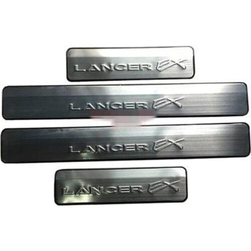 Car styling Stainless Steel Side Door Sill Threshold Scuff Plate For 2008-2018 Mitsubishi Lancer/Lancer X/Lancer Evo