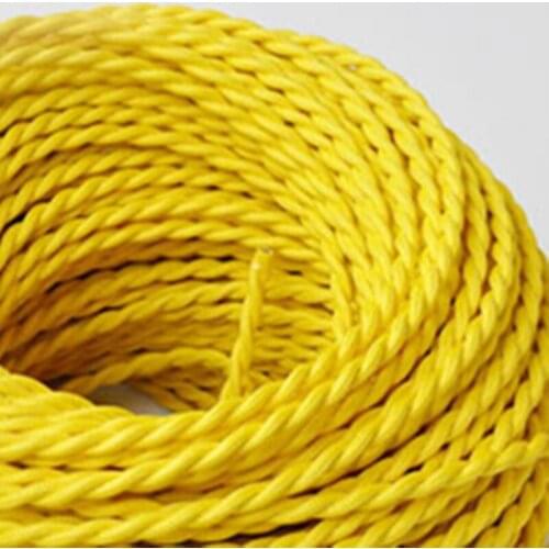 100m/lot 3x0.75mm Wire Twisted Cable Retro Braided Electrical Wire DIY flexible Electric Lighting Cord For Pendant Light