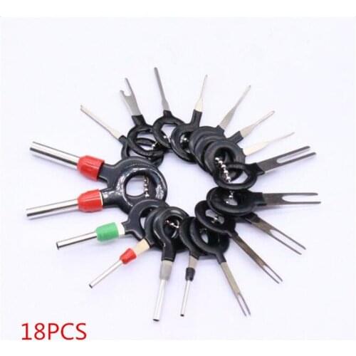 18pcs High Quality Car Plug Terminal Removal Tool Pin Needle Retractor Pick Electrical Wire Puller Hand Tools Kit Hot Sale