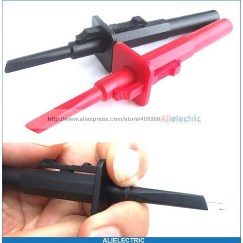 2pcs 1000V 10A Safe Fast Test Hook Clips Probes Adapter for Car 4mm Banana Plug