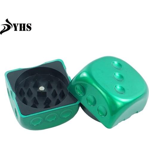 2 Layers Plastics Smoking Grinder Dice Design Cigarette Grinder Smoking Accessories Spice Grinder Kitchen Gadget