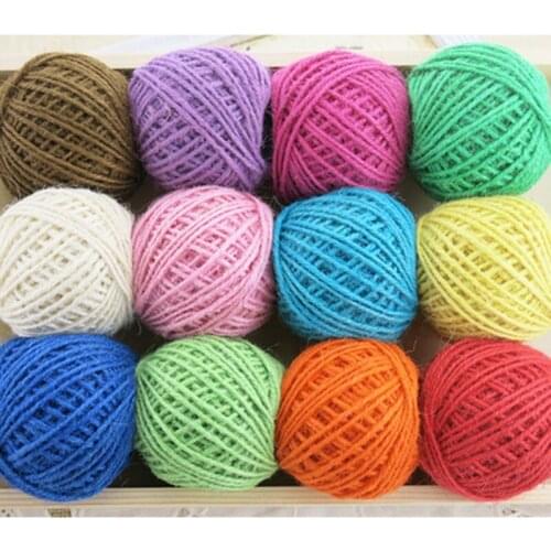 25M Colored Hemp Rope Twisted Cord Macrame String Twine Roll DIY Handmade Basket Kids Craft Decoration Pet Scratching Do