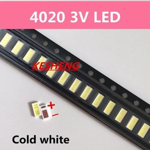 AOT LED Backlight 0.5W 3V 4020 48LM Cool white LCD Backlight for TV TV Application 4020C-W3C4 1000pcs