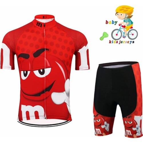 Kids Cycling Clothing Set Breathable Shorts Boys Girls Red Green Bicycle Clothing Summer Bike Clothes 2020