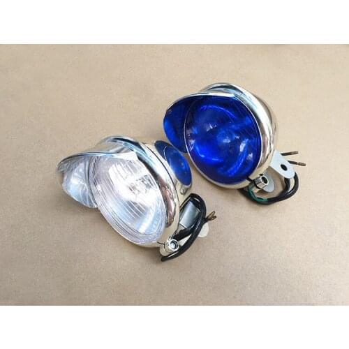 E0406 Universal Motorcycle Round Decorative Lamp Foglight For CM125 GN125 12cm 12V 10W Chrome Low Beam Radar Beacon