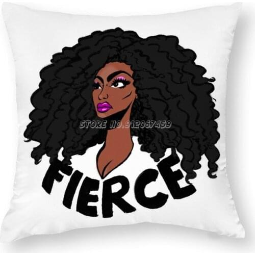 Fierce Womxn Pillow Case Custom Square Pillow Cover Case Zipper Pillowcase Fierce Womens Beauty Gorgeous Style Makeup Drag Queen
