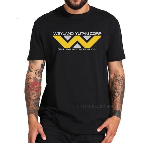 Weyland Yutani T Shirt Aliens Tshirt Movie Print 100% Cotton Breathable EU Size Tops Mens Casual Clothes Tees