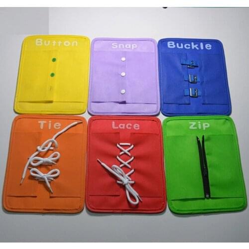 Hot Sale Learn to Dress Boards Button Buckle Baby Early Learning Kits Basic Life Skills Toys Lace Tie Montessori Child Gifts