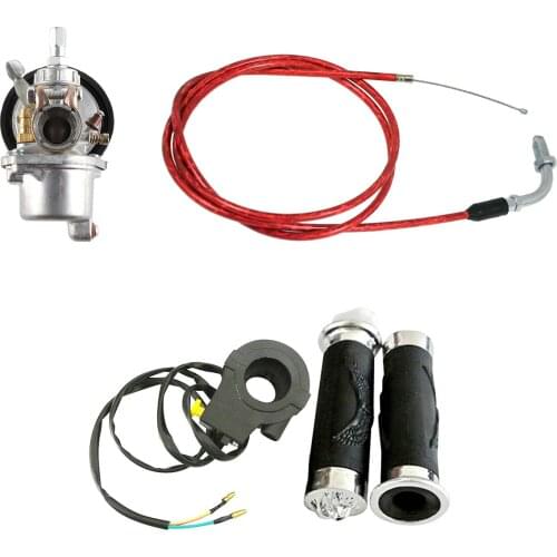 Pouvoir Carburetor Red Throttle Cable Kit For 49cc 50cc 60cc 66cc 80cc Motorized Bike