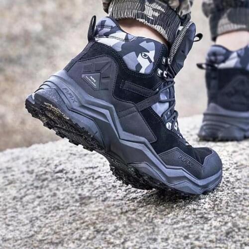 RAX Men Hiking Shoes Waterproof Outdoor Sneakers Men Leather Trekking Boots Climbing Hunting Shoes Women Walking Tactical shoes