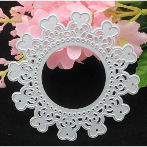 Circle Frame Heart Wedding Metal Cutting Dies for DIY Scrapbooking Album Paper Cards Decorative Crafts Embossing Die Cuts