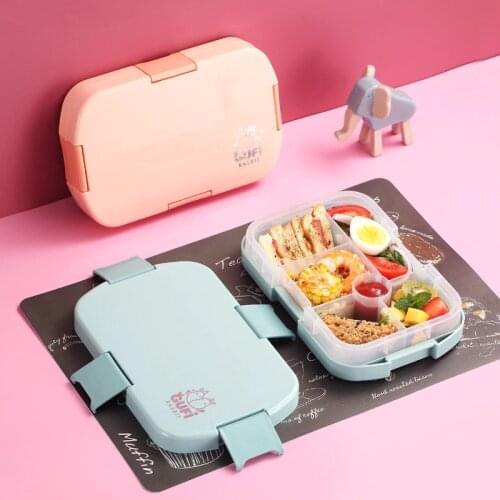 TUUTH Ins Hot Sale Lunch Box Microwave Multiple Grids Food Storage Leakproof Kids Bento Box 920ml Container