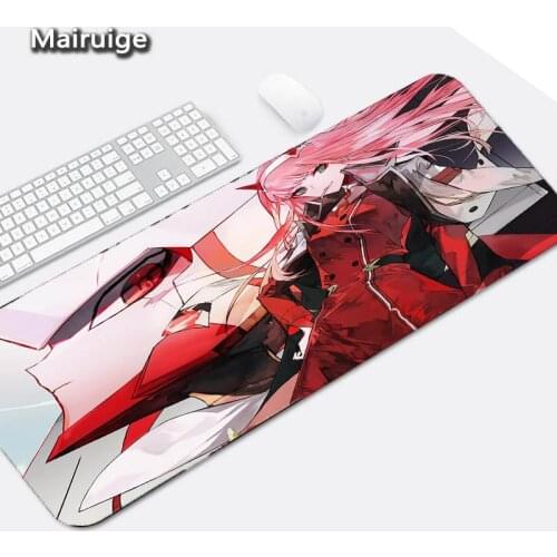 Mairuige Hot Selling Large Size Anime Darling In The Franxx 02 MousePad Game Gaming Pad Mat DIY Padmouse Lock Edge Table Mat