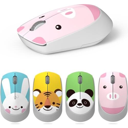 Cute Girl Printed Mouse Lightweight Mini Wireless Mouse Cartoon Tiger Computer Mouse