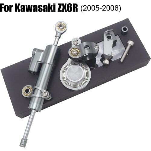 Motorcycle Accessories Steering Damper With Bracket For Kawasaki ZX6R 2004 2005