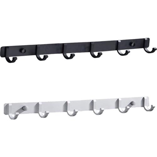 Bathroom Hardware Set #3 Space Aluminum Bathroom Hanger Black Hook Wall Mount Aluminum Coat Hook Bathroom Robe Hooks Hat Rack