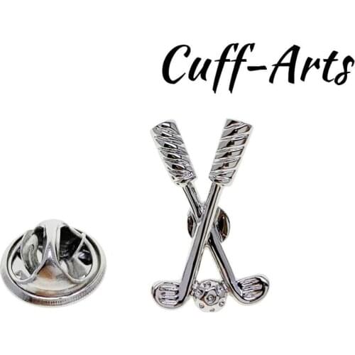 Lapel Pin Badges for Men Crossed Golf Clubs Lapel Pin Brooches 2019 Classic Novelty Lapel Pin By Cuffarts P10353