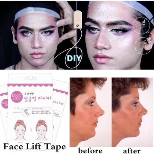 40 80pc Face Lift Sticker Thin Face Weight Loss Anti Cellulite Artifact Invisible Sticker Lift Chin Medical Tape Face Lift Tools
