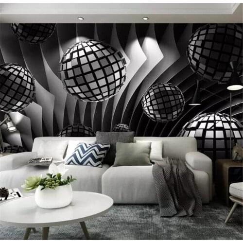 Mural papel de parede 3D Custom wallpaper 3d solid sphere expand space modern background wall - wall papers home decor