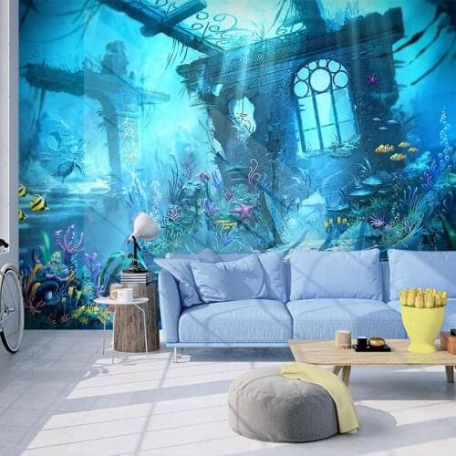 Custom Any Size Mural Wallpaper Modern Simple Fantasy Underwater World Creative Wall Papers Kids Bedroom Living Room Home Decor