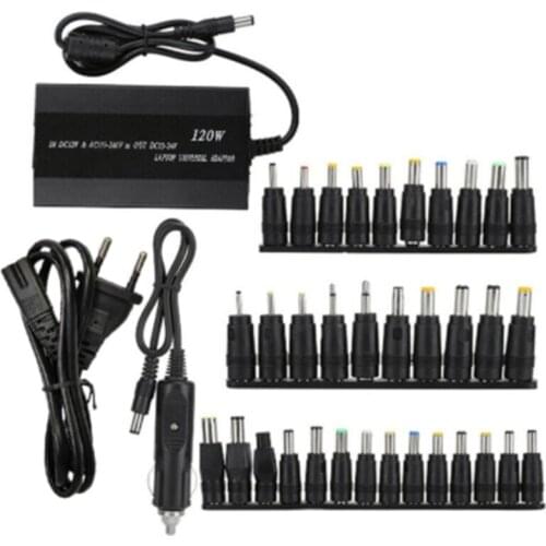New Universal 120W 34 Tips Car Home Charger Power Supply Adapter for Laptop Notebook