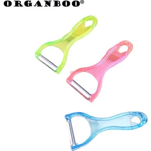 Transparent candy color fruit peeler knife crystal fruit peeler potato kitchen accessories gadget cooking fruit vegetable tools