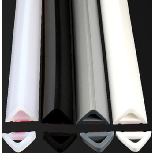 Triangle bathroom shower sink caulking strip silicone self adhesive waterproof wall water stop strip for bathroom kitchen